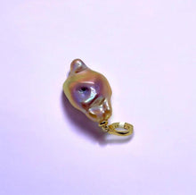 Load image into Gallery viewer, S925 baroque diamond style natural Freshwater Pearl Pendant with certificate
