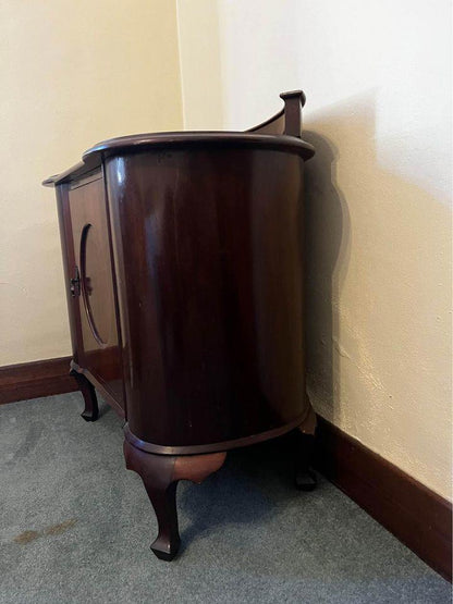 Vintage mahogany Kidney-Shaped Cabinet - Unique & Charming solid timber perfect condition