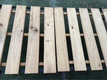 Load image into Gallery viewer, Antique steel single bed frame with wheels solid timber slats and
