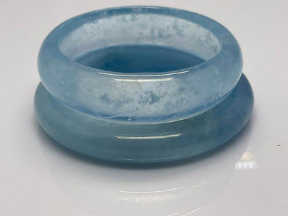 Natural aquamarine bangles