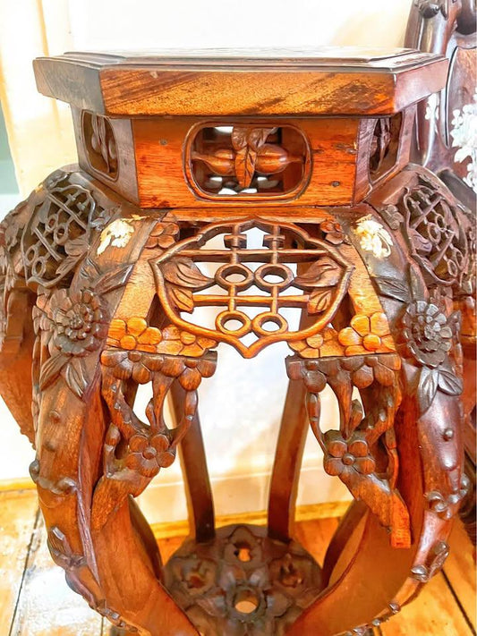 A set of Mother of Pearl Inlay Antique Chinese Armchairs 6 seats