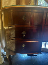 Load image into Gallery viewer, Vintage large dresser with matching glass top excellent condition
