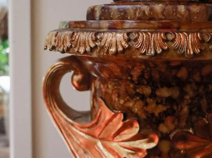 Marble like floor lamp can be separated two parts antique gold lamp table