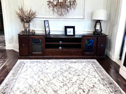 2.2m long TV cabinet solid timber TV stand entertainment table