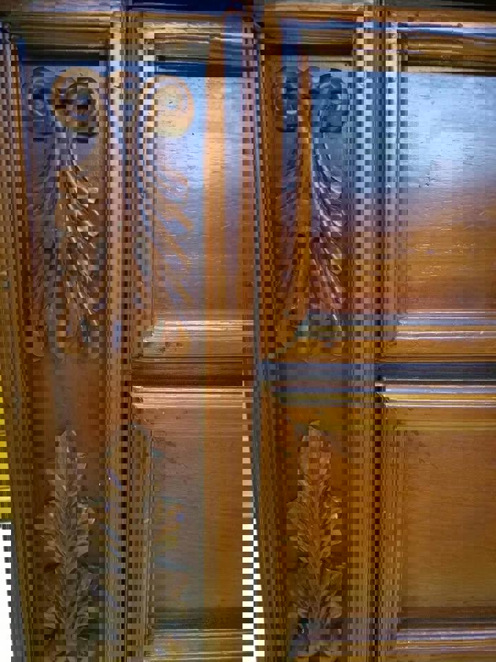 105×46×87h cm tall boy chest of drawers sideboard TV unit solid timber refurbished