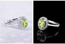 Load image into Gallery viewer, Natural Tourmaline adjustable rings sterling silver S925 Gift for her or him with Gift Box
