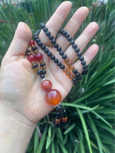 Load image into Gallery viewer, Natural green Jade earrings 18k gold filled 925 silver $239 and red jade necklaces $159
