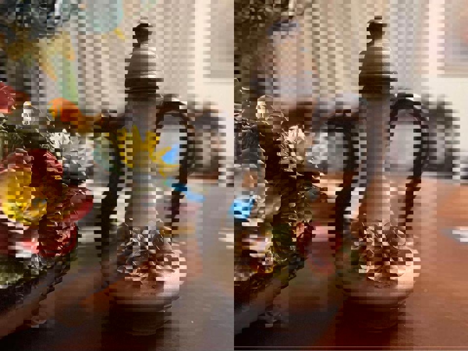 Vintage Capodimonte Flowers Floral vase $150 matching pots $100 each excellent