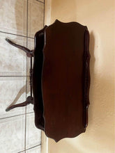 Load image into Gallery viewer, Mahogany hall stand Telephone table end table bedside table brass paws antique
