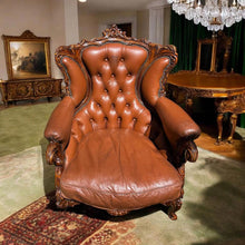 Load image into Gallery viewer, Vintage real leather sofa set made in Italy excellent 3 seat+ 2xsingle seat +coffee table
