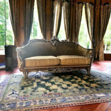 Load image into Gallery viewer, Large sofa set 1.8m +1.5m 3 seats +2 seats +2 single sofas 7 seats antique style lounge set timber
