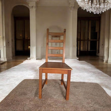 Load image into Gallery viewer, 6 solid timber dining chairs strong and firm excellent condition light color
