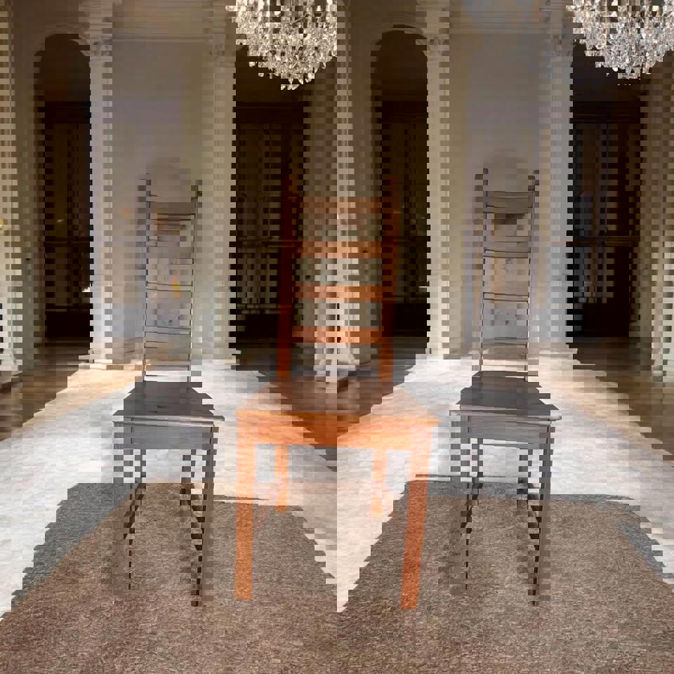 6 solid timber dining chairs strong and firm excellent condition light color