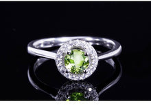 Load image into Gallery viewer, Natural Tourmaline adjustable rings sterling silver S925 Gift for her or him with Gift Box
