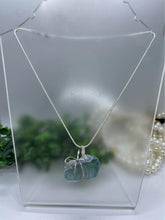 Load image into Gallery viewer, 18k Glod 38ct naturala aquamarine with diamonds pendant with certificate rare collections
