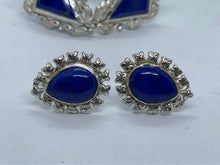 Load image into Gallery viewer, Afghan Top quality genius Lapis earrings, sterling silver handmade

