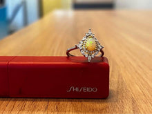 Load image into Gallery viewer, 925 silver natural Opal ring brand new princess design gift for her adjustable
