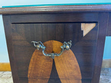 Load image into Gallery viewer, Antique desk mahogany solid timber brass holder vintage desk
