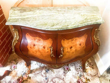 Load image into Gallery viewer, reproduction Louis XV green Mable top hall stand console table new condition
