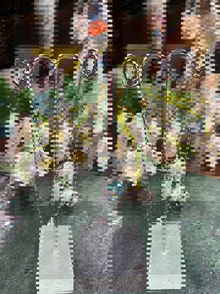 Cute opal pendent in S925 chain for display only cube necklace