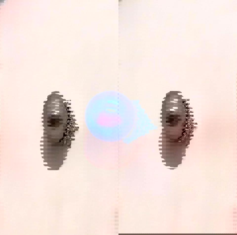 13mm S925 AAA Purple Freshwater Pearl Pendant with certificate