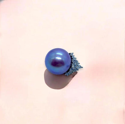 13mm S925 AAA Purple Freshwater Pearl Pendant with certificate