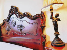 Load image into Gallery viewer, Vintage baroque bedside tables dresser queen bed matching sofas and lamps Italy

