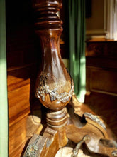 Load image into Gallery viewer, LOUIS XV Elegant Antique Round Side Table with Ornate Gold Detailing
