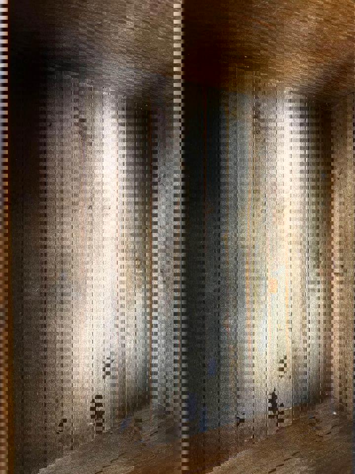 Large thick rustic wooden coffee table tv unit sideboard and a pair matching corner tables