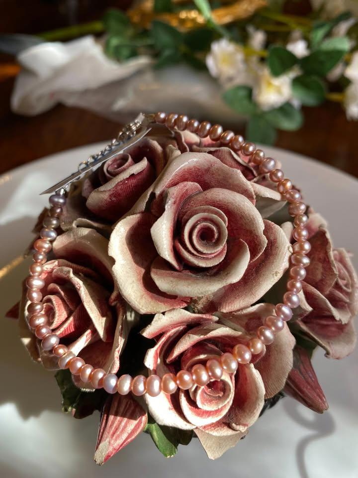 Purple pink freshwater pearl vintage Bracelet 3-3.5mm tiny pearl real seed pearl