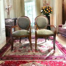 Load image into Gallery viewer, Extended vintage dinner table with 10 large dining chairs excellent condition
