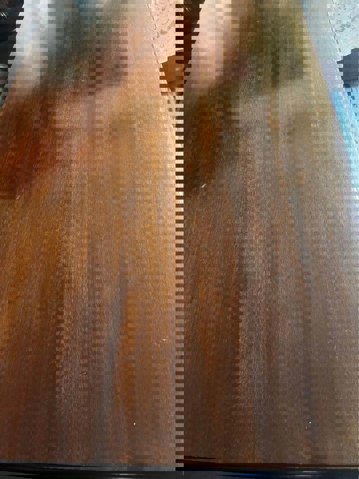 Antique 80 years+ walnut solid timber desk excellent condition pure brass acce