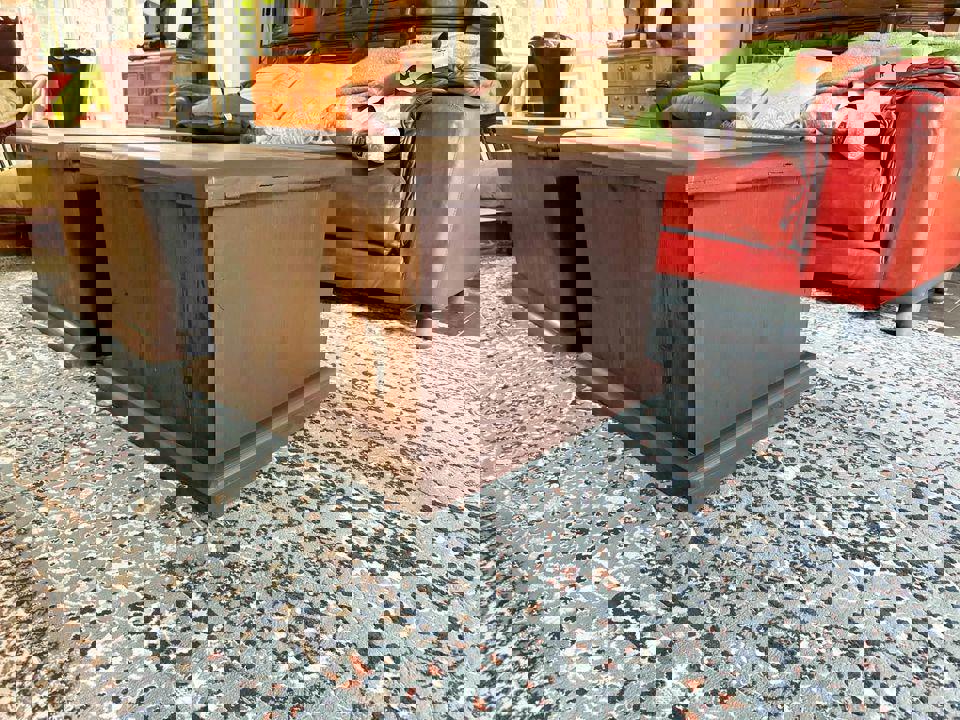 A pair corner tables rustic style joint coffee table solid timber