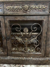 Load image into Gallery viewer, Marble top wine cabinet 128x52x87cm antique matching sideboard 123x48x84cm
