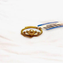 Load image into Gallery viewer, Elegant Gold Ring with Natural Seawater Gold Pearl and Accent Stone in S925
