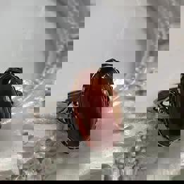 Vintage style S925 Garnet adjustable ring