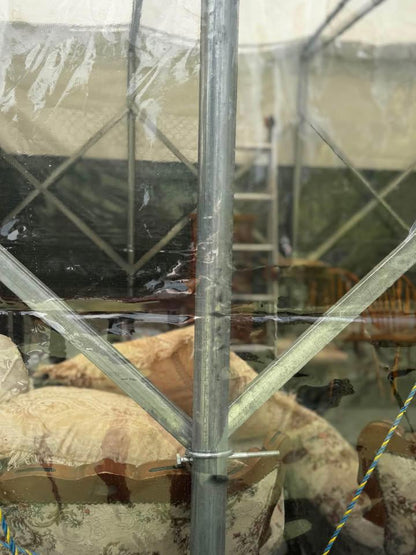 Extra heavy duty tent with wheels steel 3x9m temporary garage/storage/shed