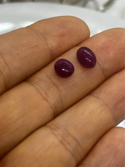 1.12 Ct and 1.48 Ct  natural ruby from Kashmir region Purplish red with certif