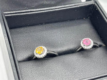Load image into Gallery viewer, Stunning Dual Gemstone Ring Set - Pink &amp; Yellow/Green Stones
