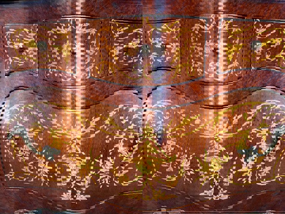 82x40x80h cm Elegant French 18th Century Commode Louis XV hall stand marble top