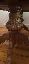 Load image into Gallery viewer, (200+50)x118x80h cm vintage dinner table with 6 matching leather chairs perfect
