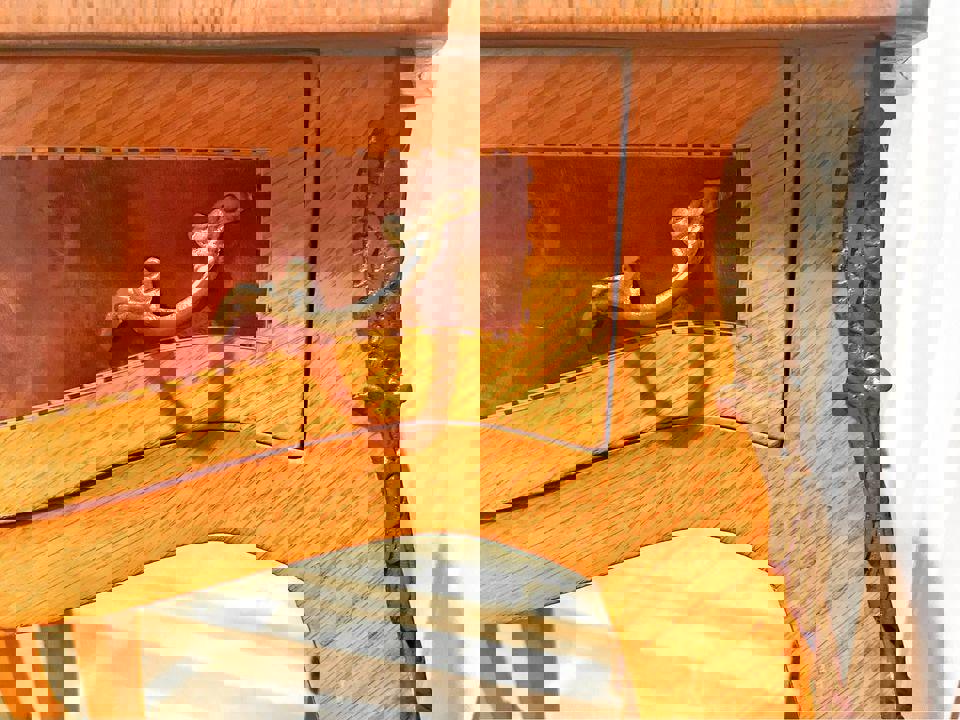 Elegant Vintage Side Tables with Brass Accents hall table hall stand bedside tables Louise XV