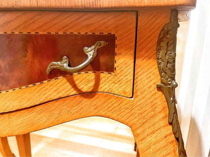 Elegant Vintage Side Tables with Brass Accents hall table hall stand bedside tables Louise XV