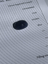 Load image into Gallery viewer, 10.33ct natural blue sapphire with international certificate GEMID from Kashmir
