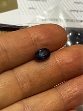 Load image into Gallery viewer, 1.6 ct natural cornflower blue sapphire Sri Lanka region with certificate oval
