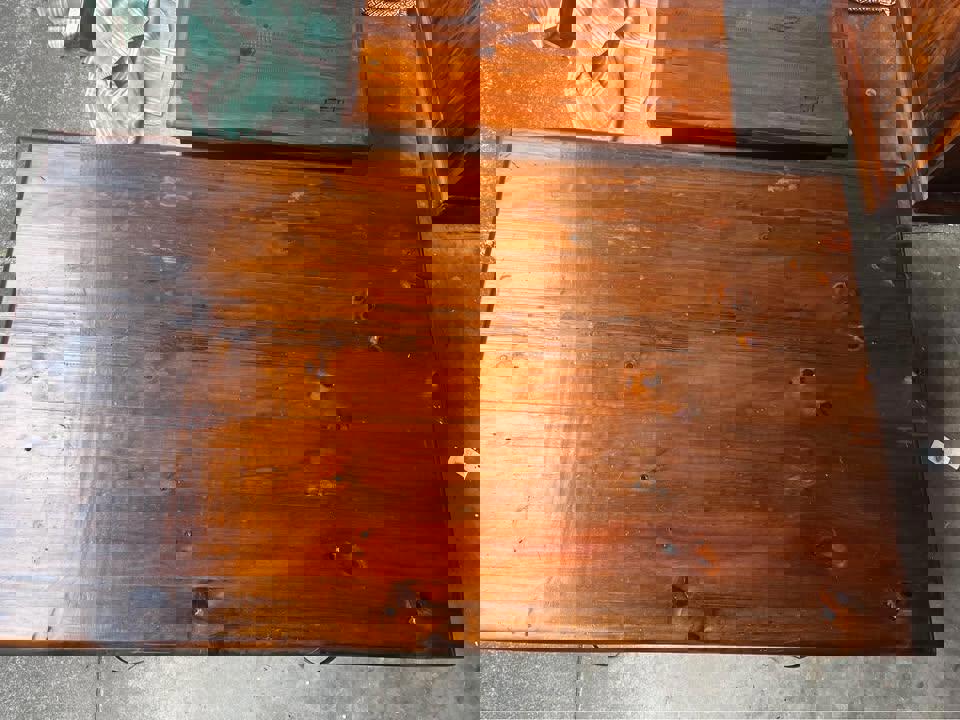 Rustic solid timber beside tables $300 for a pair and large coffee table $400