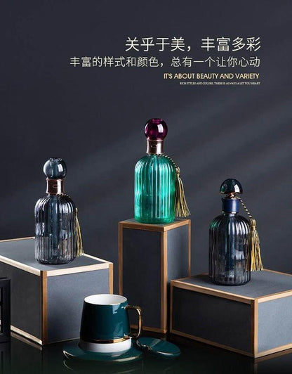 Artisan Aromatherapy Glass Diffuser Set - Elegant Home Decor