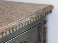 Load image into Gallery viewer, Antique marble top sideboard hall stand cabinet chest of drawers new condition

