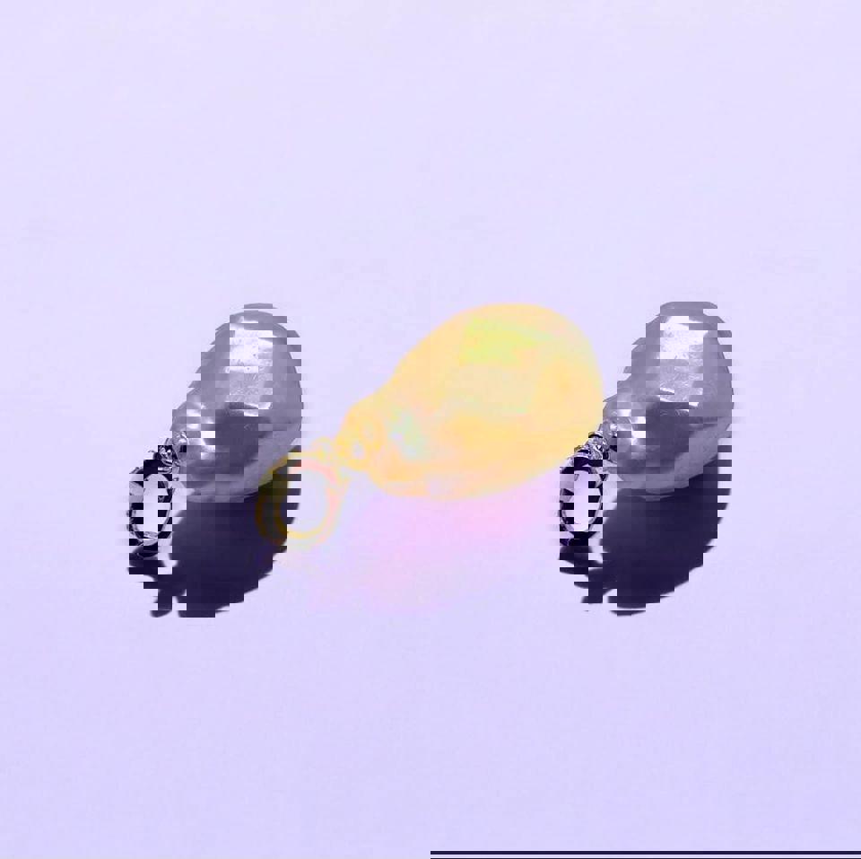 S925 baroque diamond style natural Freshwater Pearl Pendant with certificate