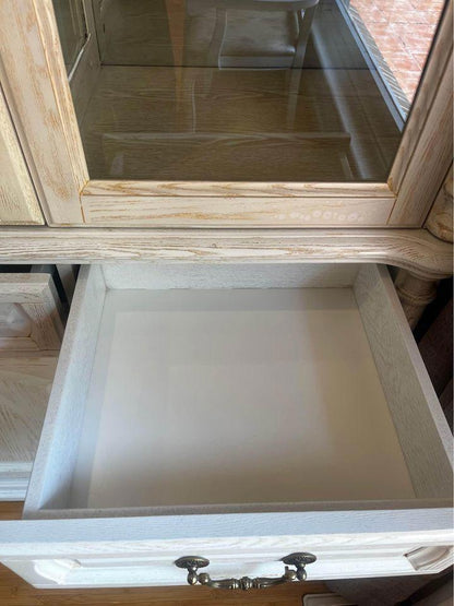 French antique style solid timber buffet ex display furniture new condition